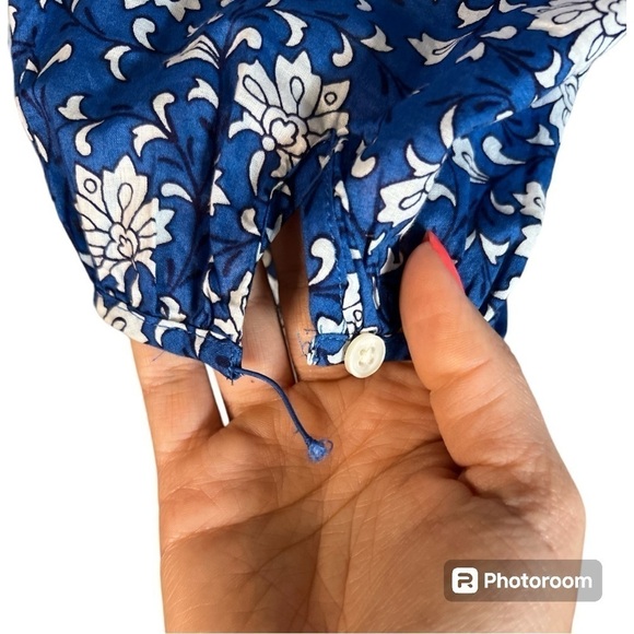 J. Crew Floral Peasant Embroidered Top in Pink, Blue, and White size XS - Picture 8 of 8